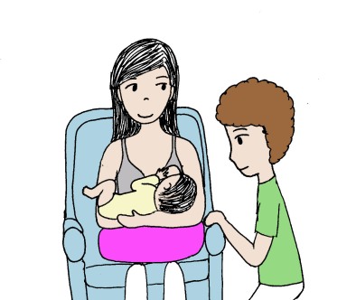 Dad breastfeeding